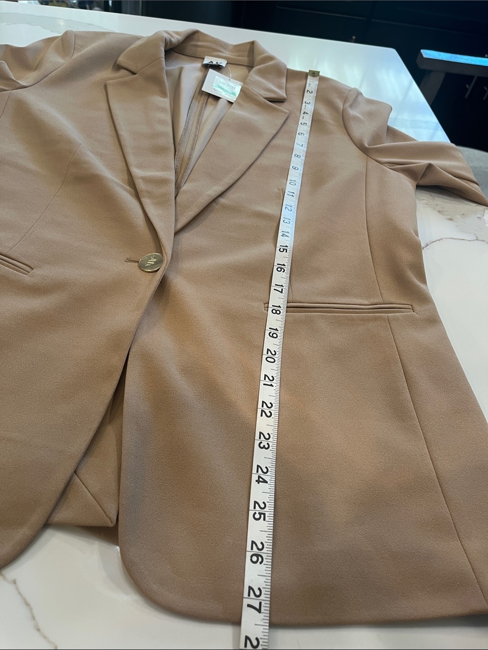 Anne Klein Camel/Light Coffee Single-Button Blazer NWT Sz L - Picture 10 of 13